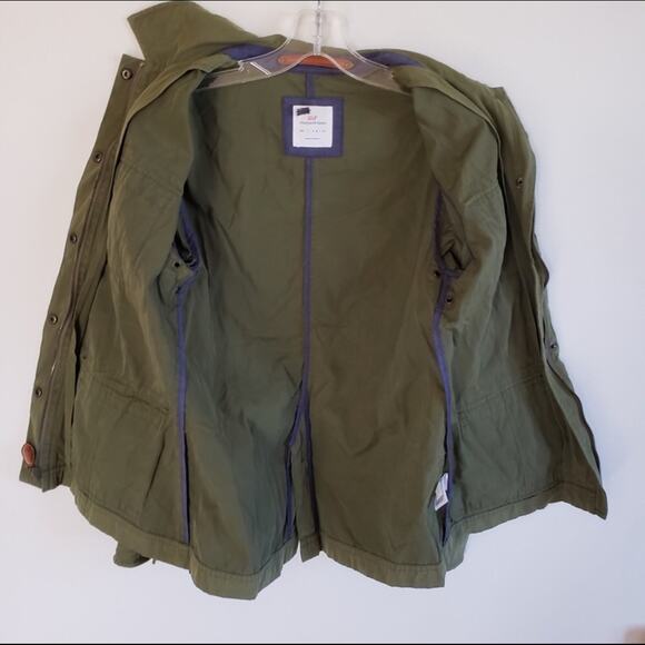 Vineyard Vines Green Waxed Cotton Parka Jacket - Picture 5 of 8